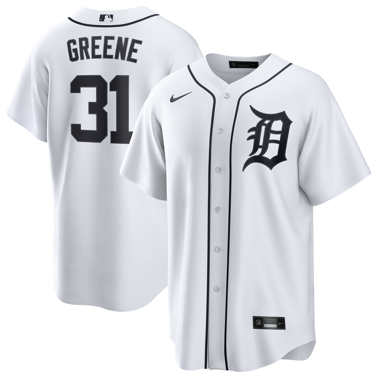 Detroit Tigers Riley Greene White Home Replica Jersey