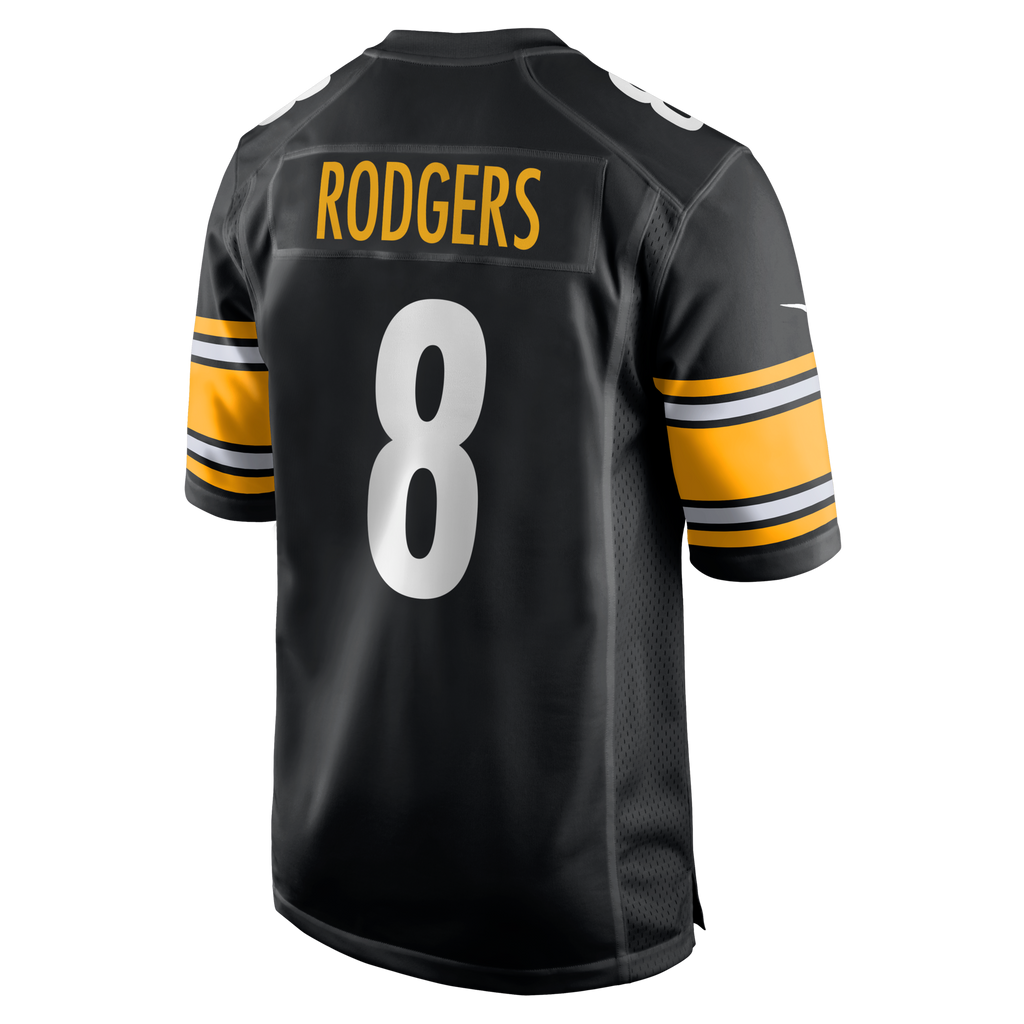 Pittsburgh Steelers Aaron Rodgers Black Game Jersey