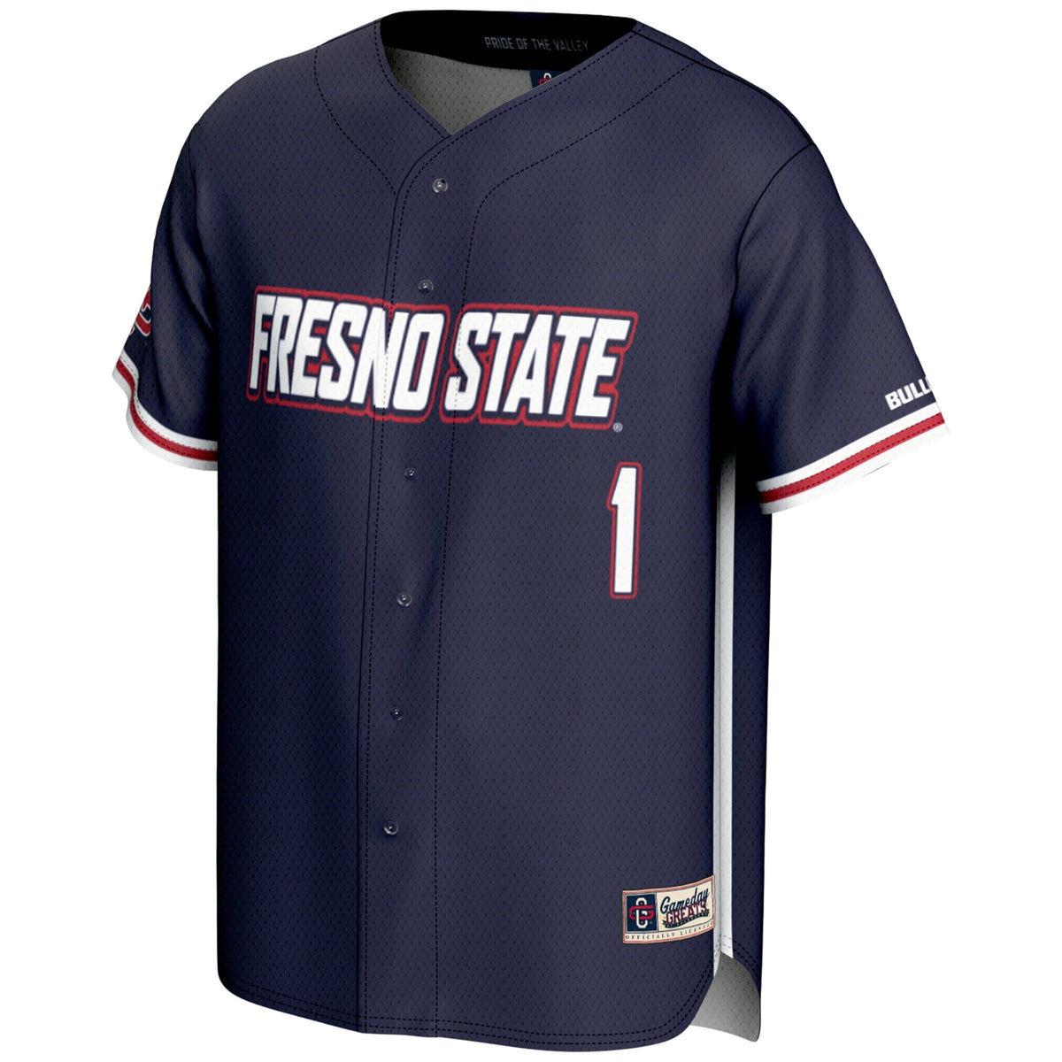 #1 Fresno State Bulldogs Lightweight Baseball Jersey - Navy
