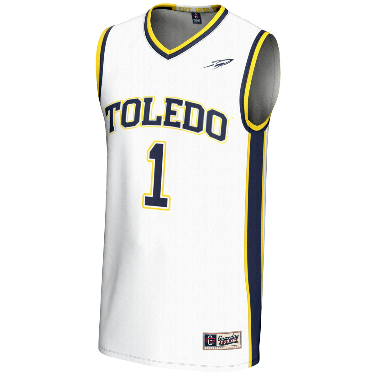 #1 Toledo Rockets Lightweight Basketball Jersey - White