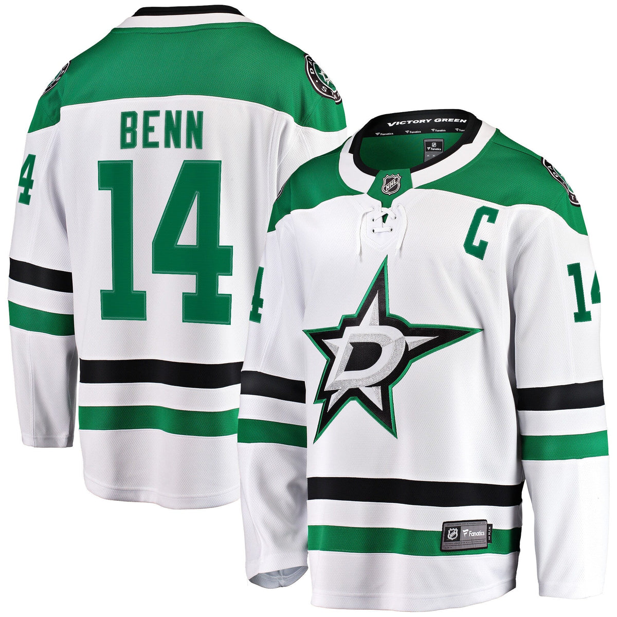 Dallas Stars Jamie Benn White Breakaway Jersey