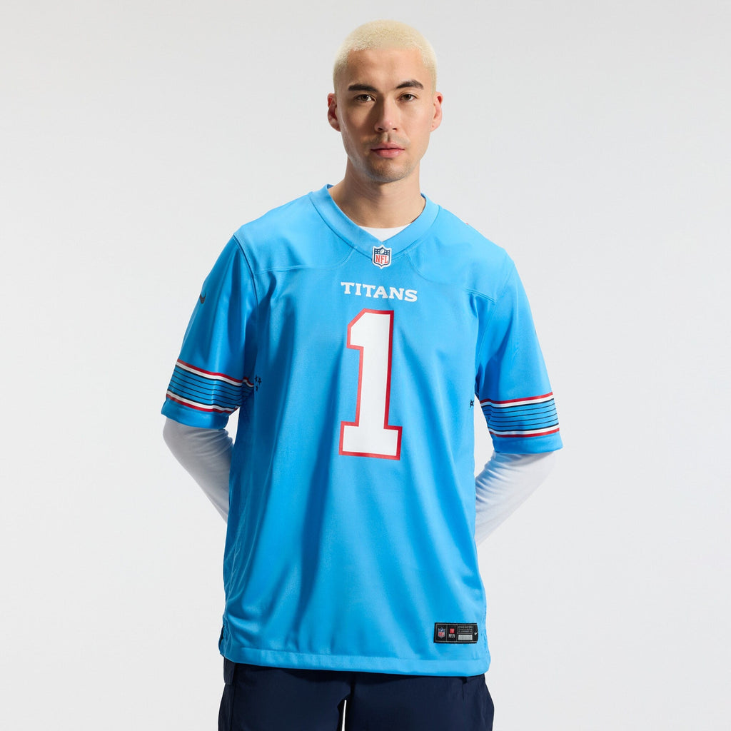 Tennessee Titans Cameron Ward Light Blue Game Jersey