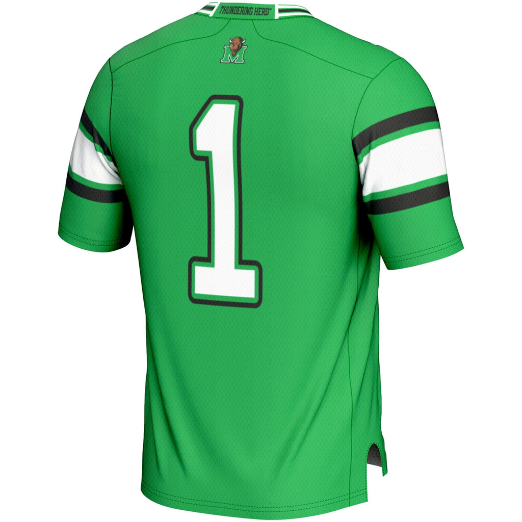 #1 Marshall Thundering Herd Endzone Football Jersey - Kelly Green