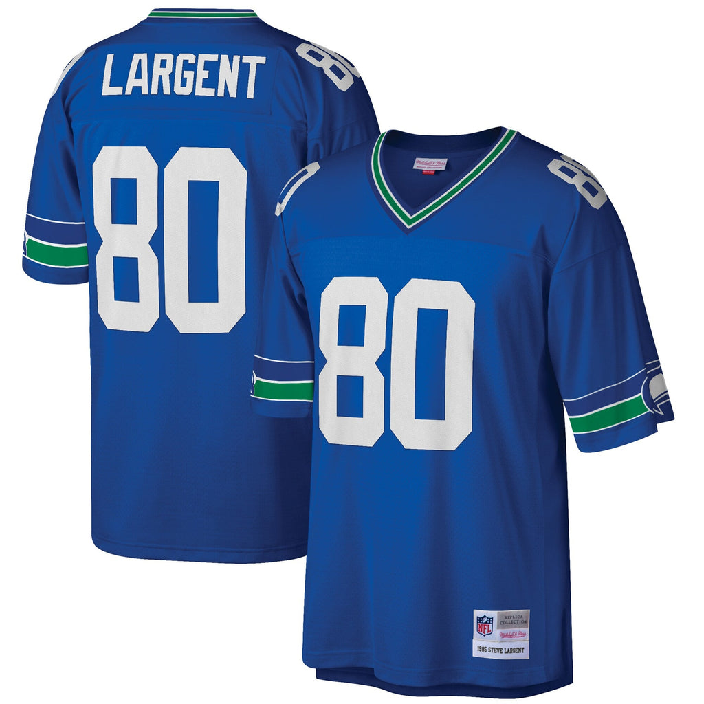 Seattle Seahawks Steve Largent Royal Big & Tall 1985 Retired Player Replica Jersey