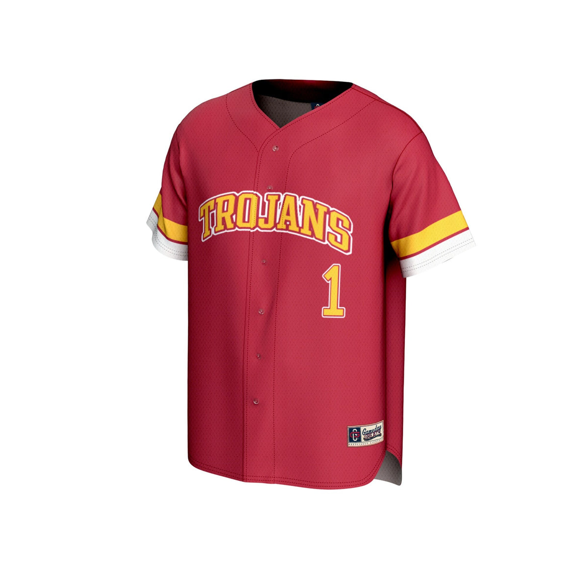 #1 USC Trojans Collegiate Baseball Fashion Jersey - Cardinal