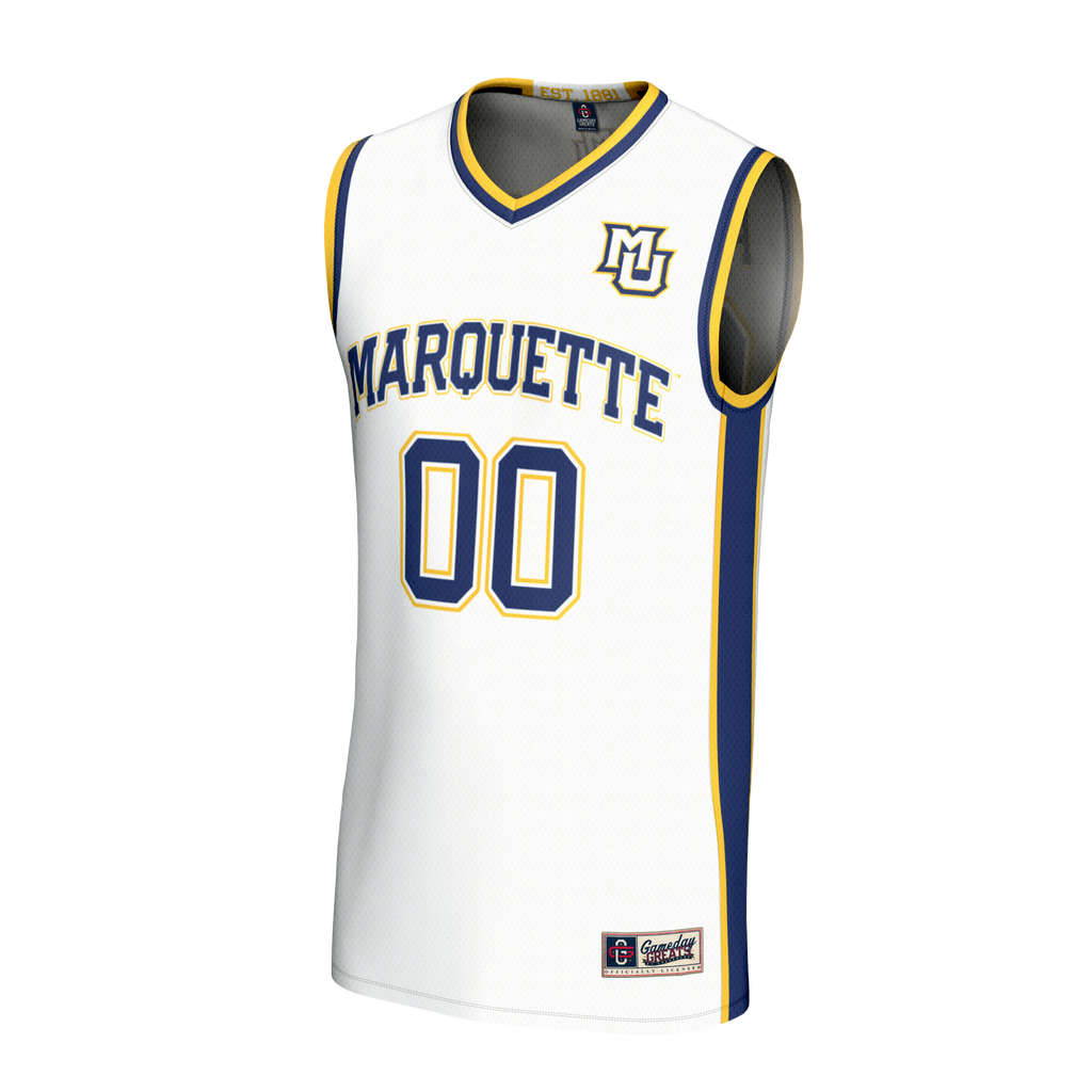 Marquette Golden Eagles Lightweight Collegiate Basketball NIL Pick-A-Player Fashion Jersey - White