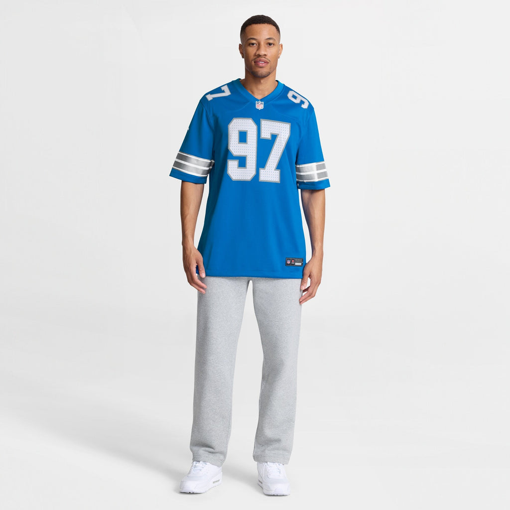 Detroit Lions Aidan Hutchinson Blue Game Jersey