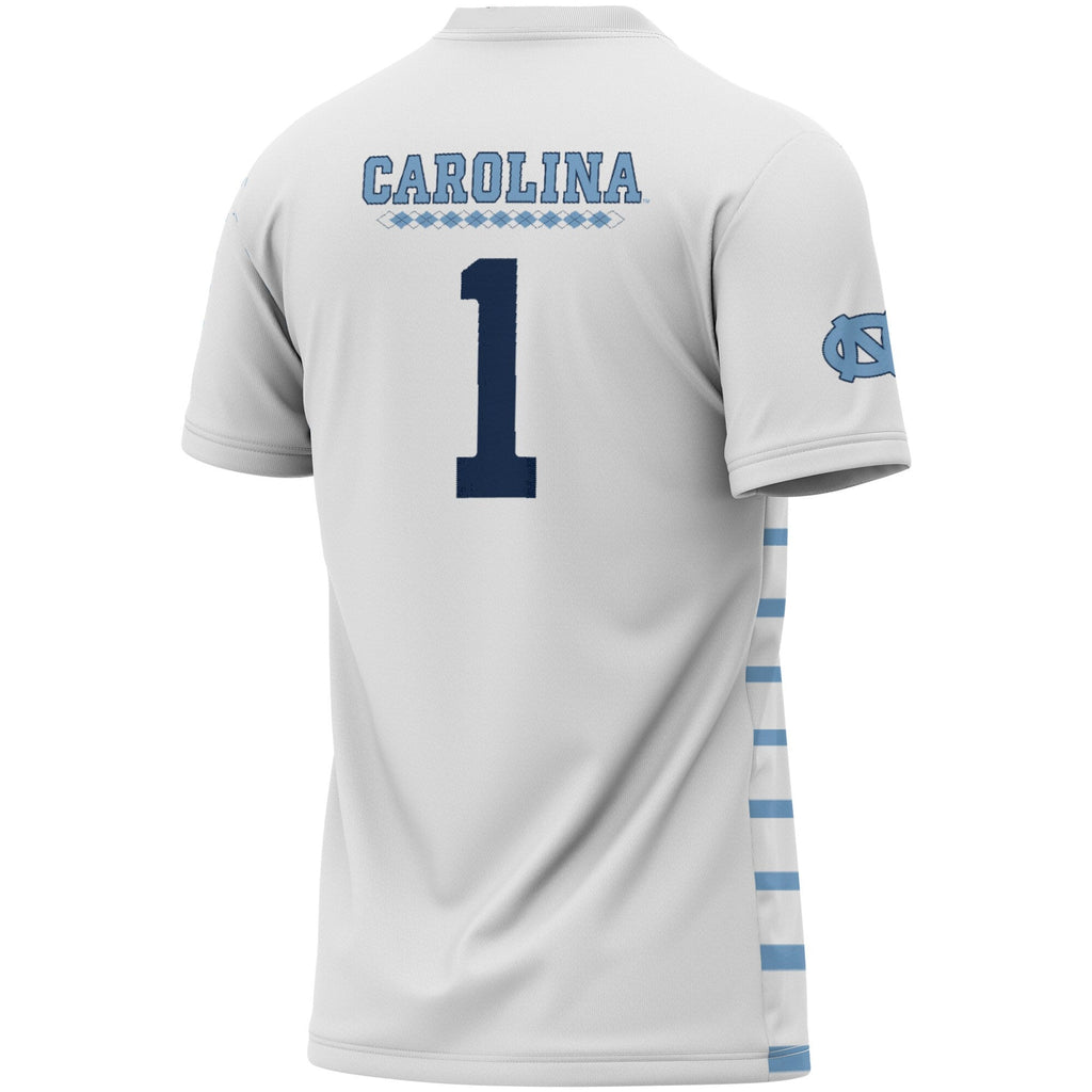 #1 North Carolina Tar Heels Lightweight Soccer Fashion Jersey - White