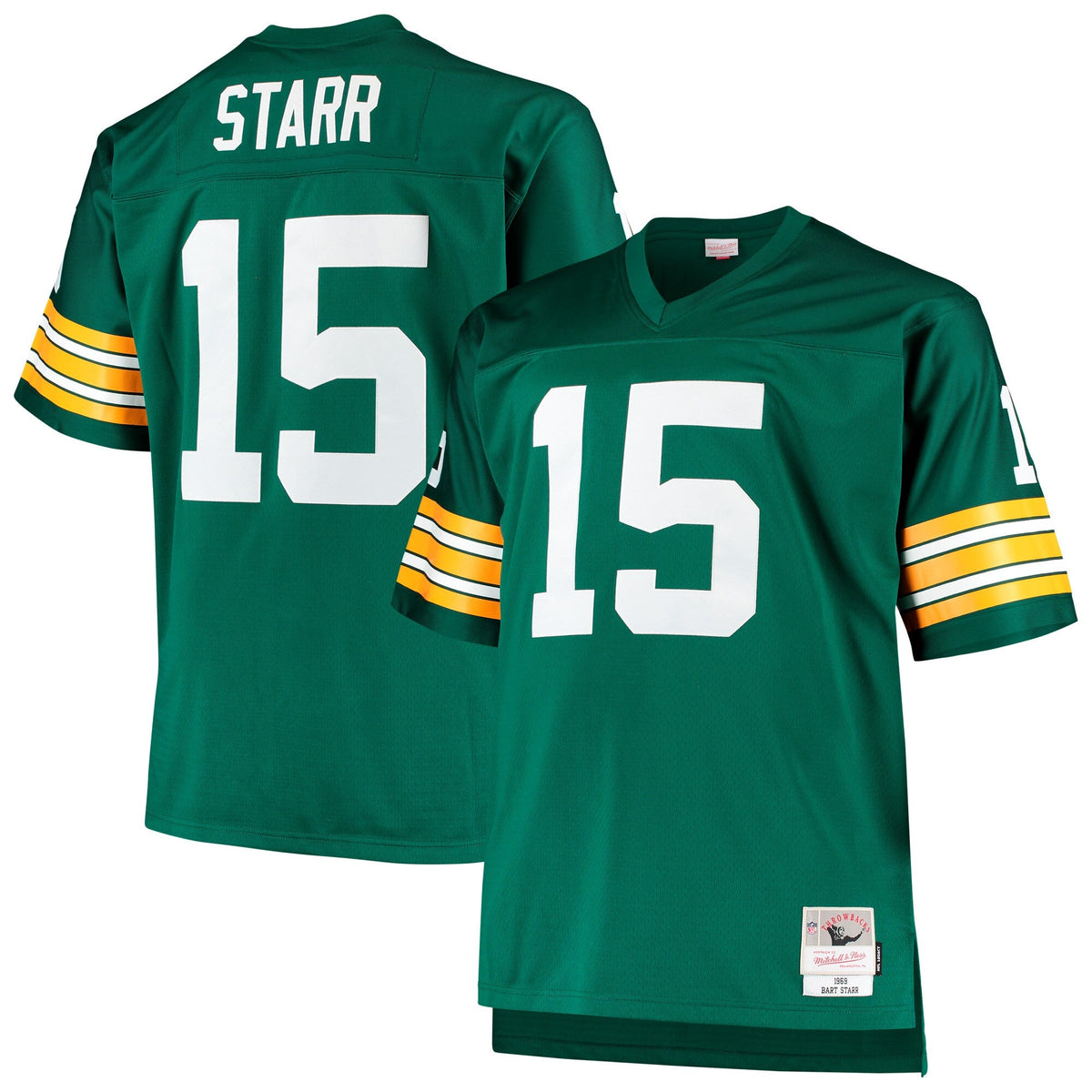 Bay Packers Bart Starr Green Big & Tall 1968 Retired Player Replica Jersey - Green