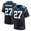 Carolina Panthers Isaiah Simmons Black Team Game Jersey