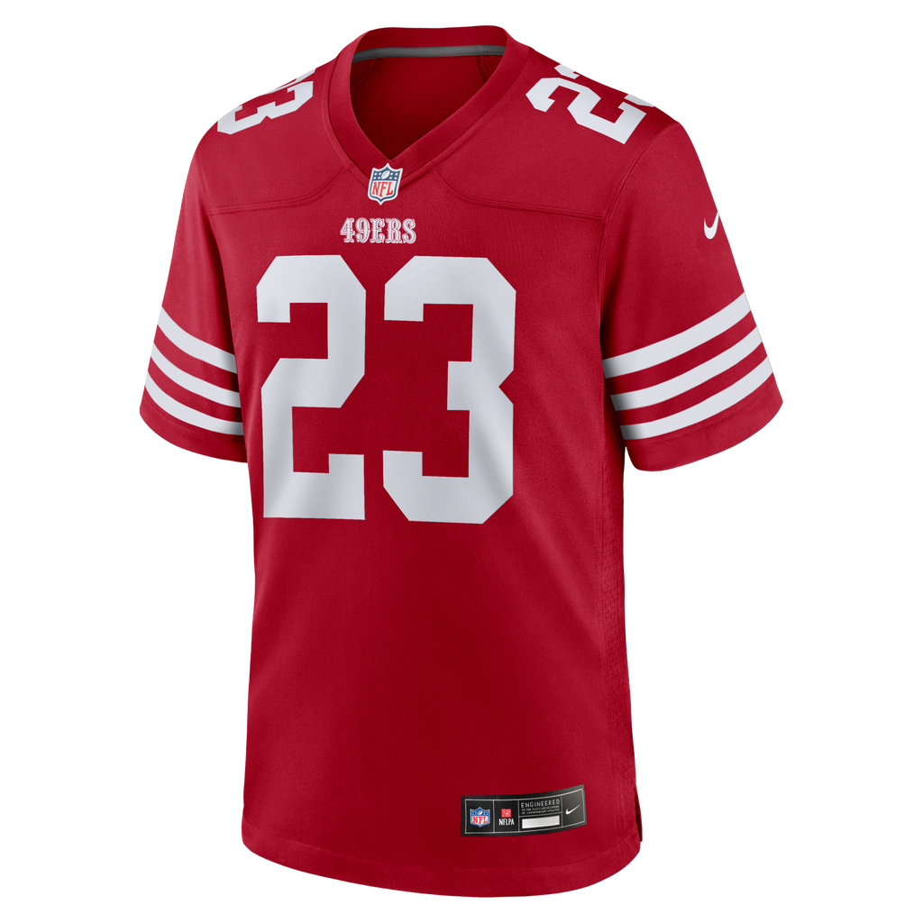 San Francisco 49ers Christian McCaffrey Scarlet Game Player Jersey