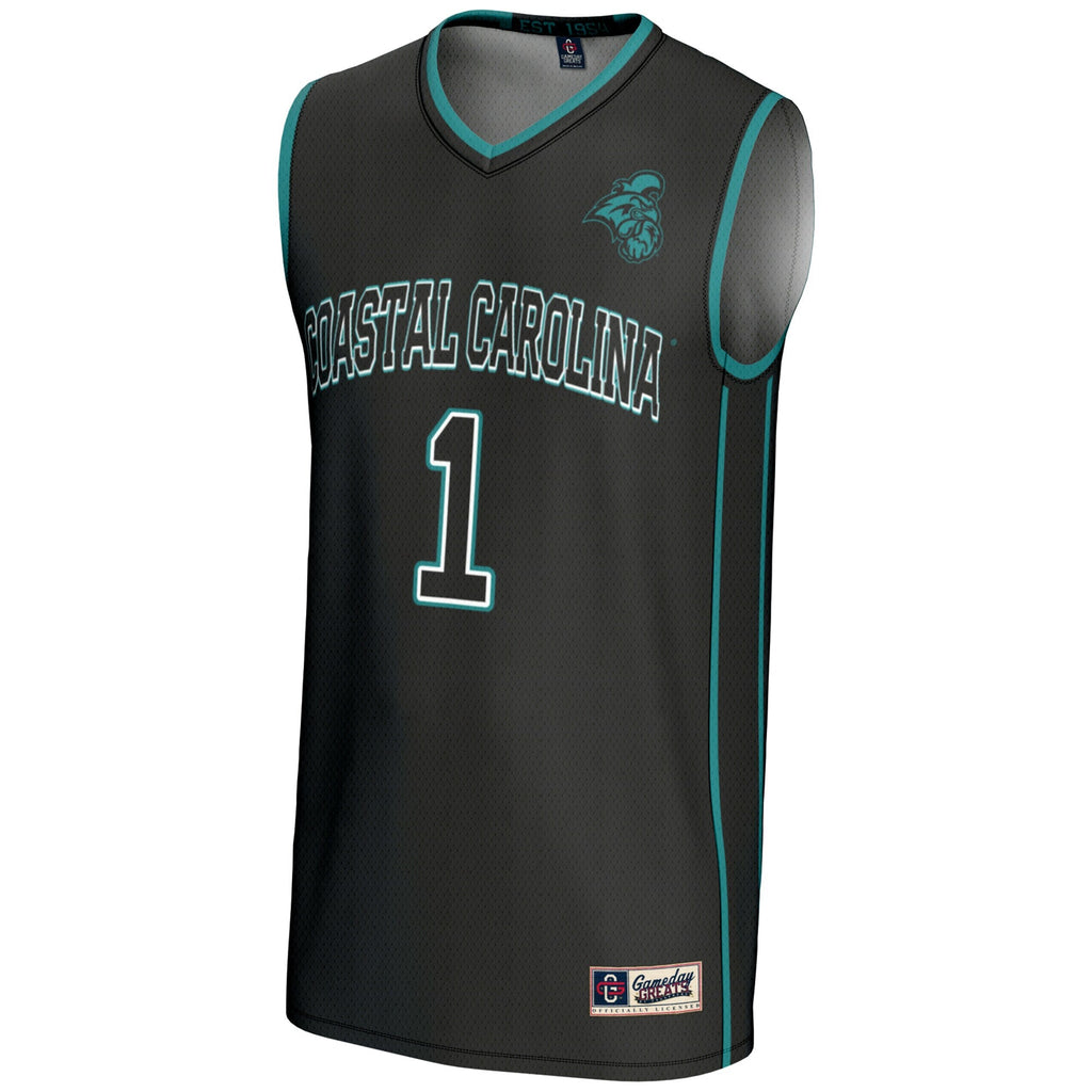 #1 Coastal Carolina Chanticleers Lightweight Basketball Jersey - Black