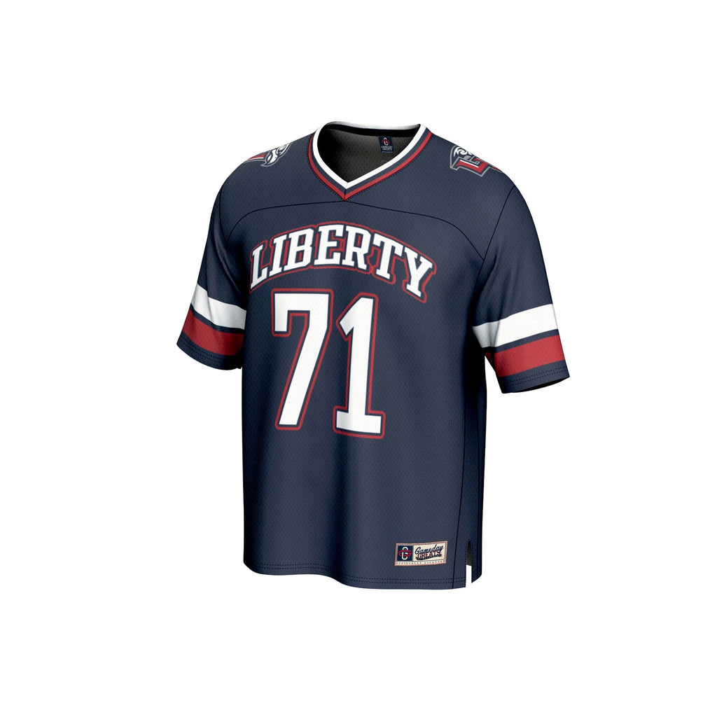 #71 Liberty Flames Lightweight Football Fashion Jersey - Navy