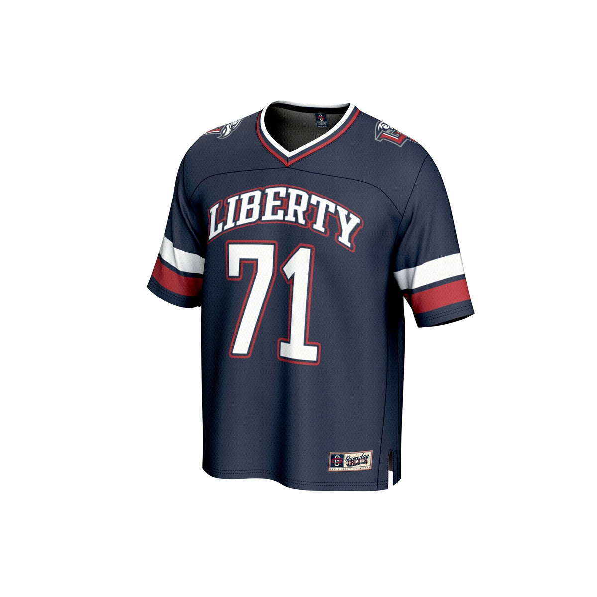#71 Liberty Flames Lightweight Football Fashion Jersey - Navy