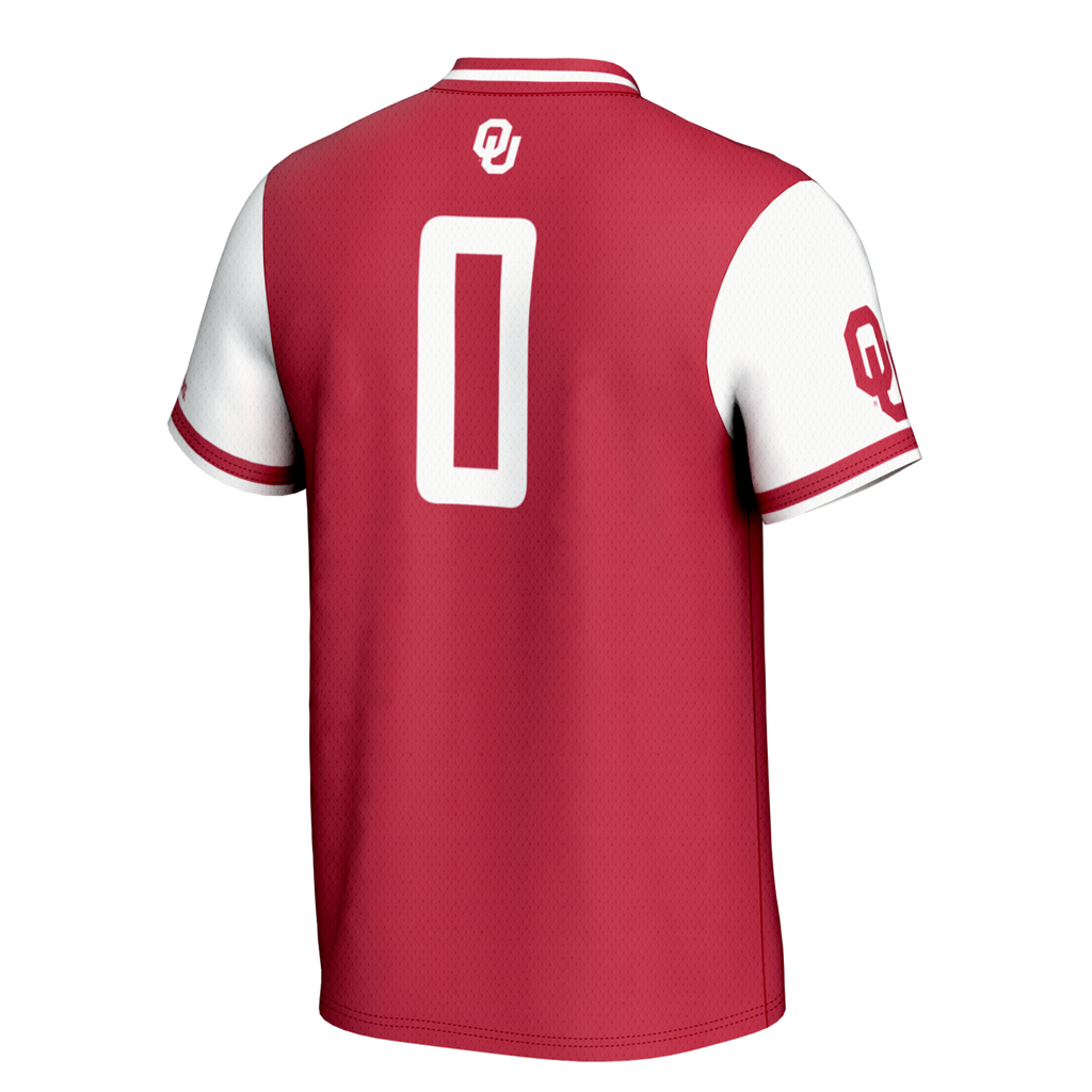 #0 Oklahoma Sooners Lightweight Softball Jersey - Crimson