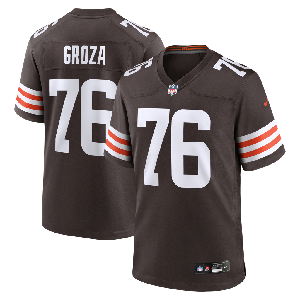 Cleveland Browns Lou Groza Brown Game Retired Player Jersey
