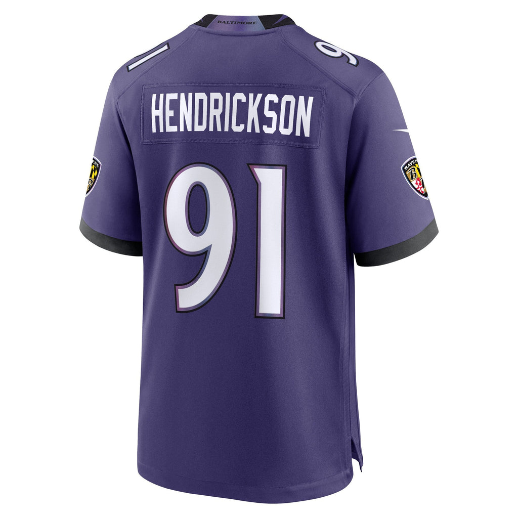 Baltimore Ravens Trey Hendrickson Purple Team Game Jersey