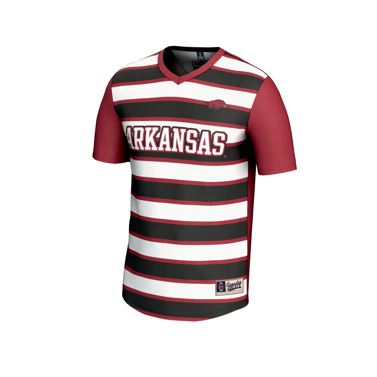 #1 Arkansas Razorbacks Lightweight Soccer Fashion Jersey - Cardinal