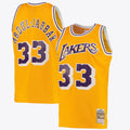 Los Angeles Lakers Kareem Abdul-Jabbar Road Swingman Jersey - Light Gold