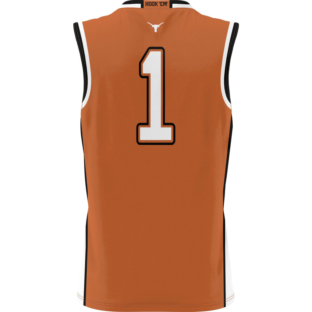 #1 Texas Longhorns Lightweight Collegiate Basketball Jersey - Texas Orange