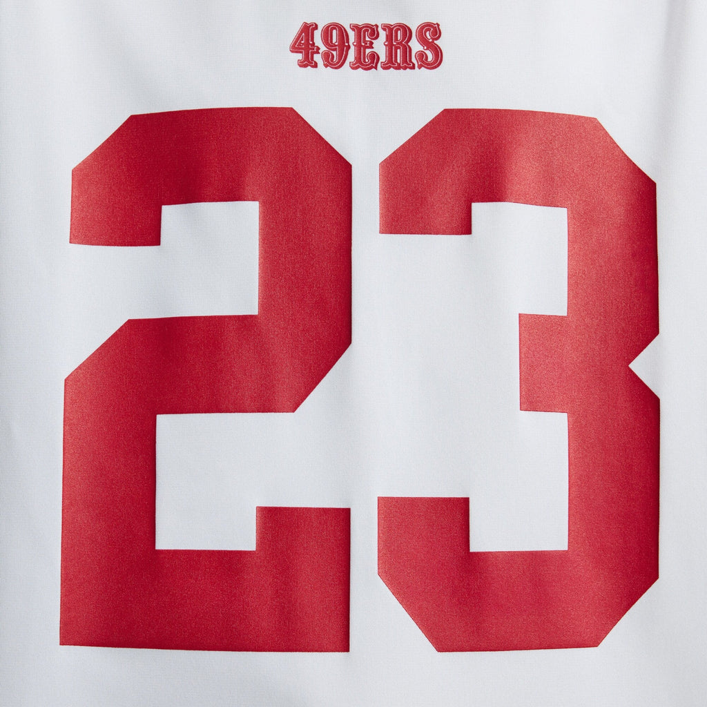 San Francisco 49ers Christian McCaffrey White Game Player Jersey