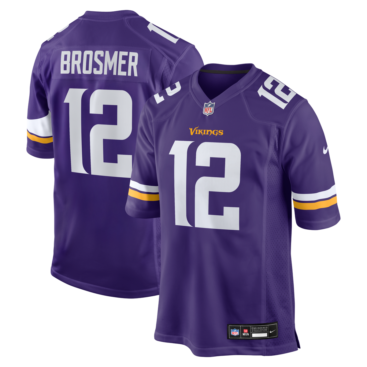 Minnesota Vikings Max Brosmer Purple Team Game Jersey