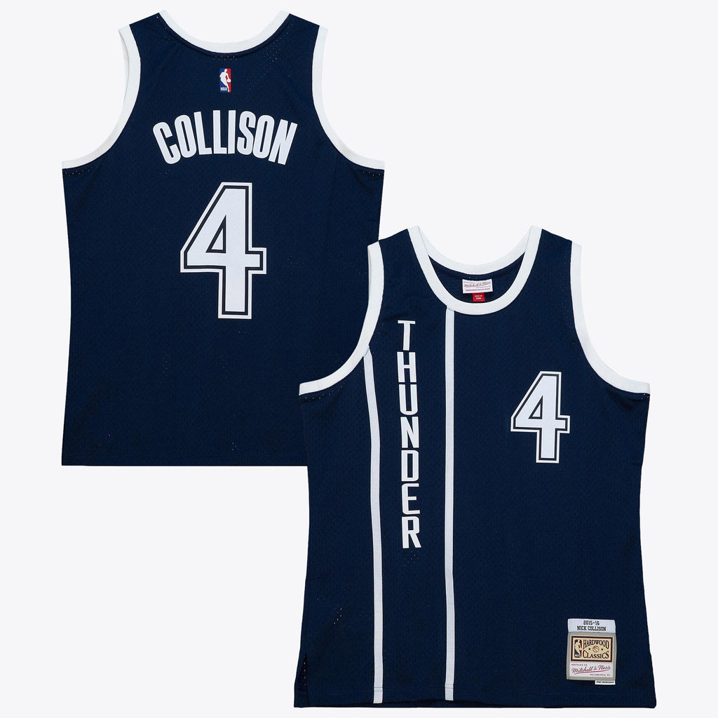 Oklahoma City Thunder Nick Collison 2015 Alternate Authentic Jersey - Ash Blue