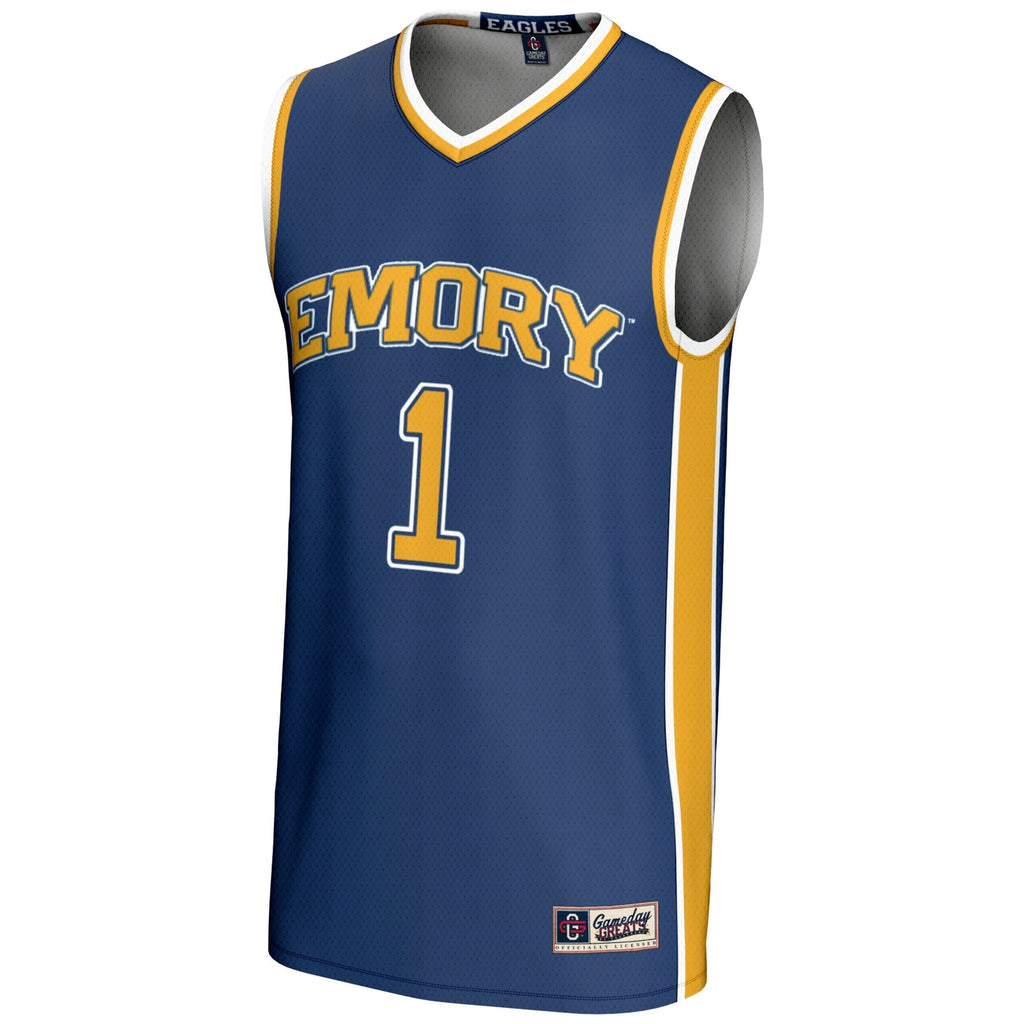 #1 Emory Eagles Lightweight Basketball Jersey - Blue