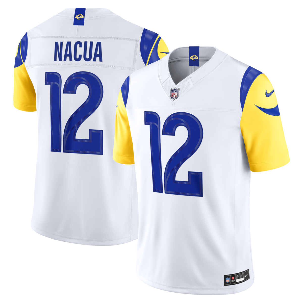 Los Angeles Rams Puka Nacua White Vapor F.U.S.E. Stitched Limited Jersey