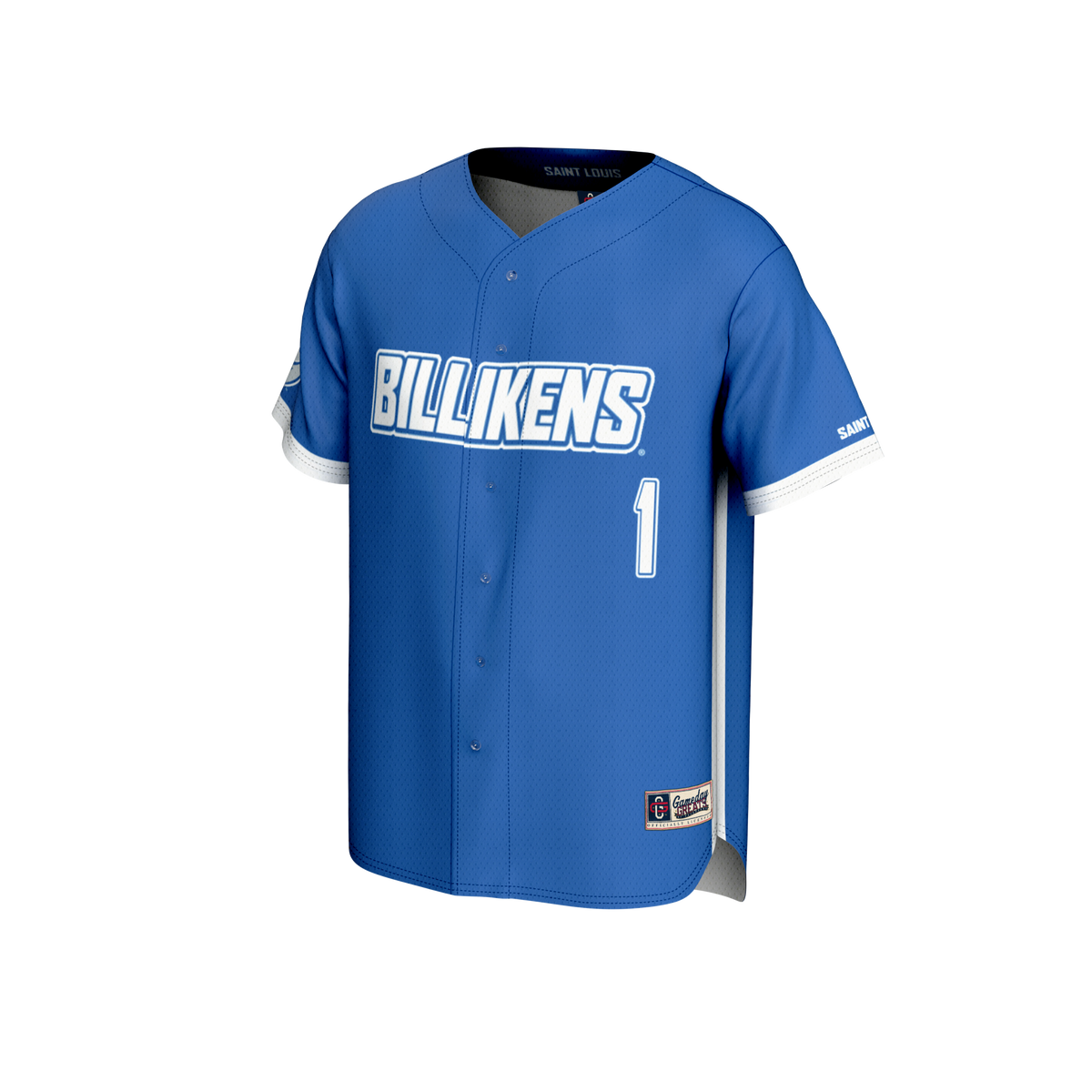 #1 Saint Louis Billikens Lightweight Baseball Fashion Jersey - Blue