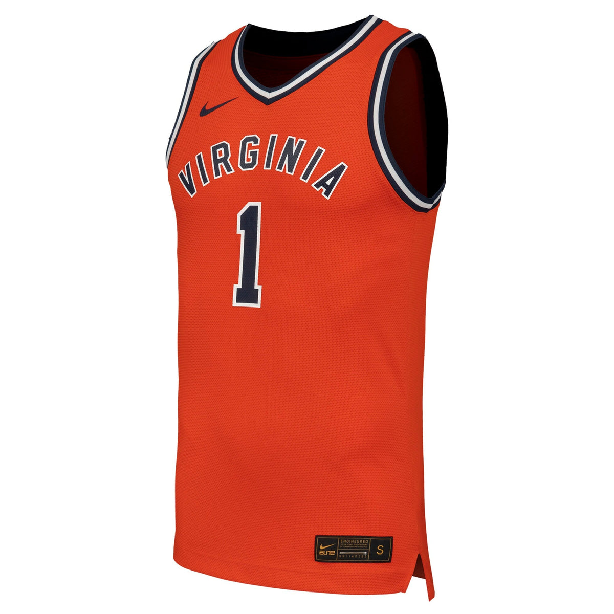 #1 Virginia Cavaliers Throwback Replica Basketball Jersey - Orange