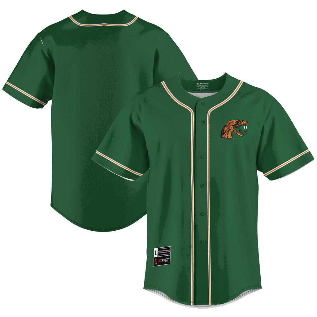 Florida A&M Rattlers Lightweight Baseball Jersey - Green