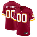 Washington Commanders Burgundy Custom Game Jersey