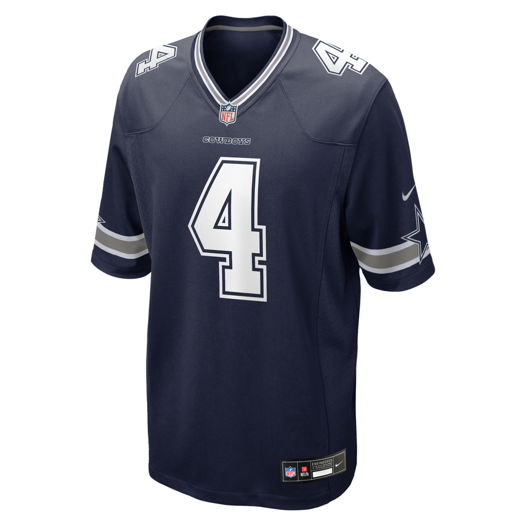 Dallas Cowboys Dak Prescott Navy Game Team Jersey