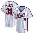 New York Mets Mike Piazza White Throwback Cooperstown Collection Limited Jersey