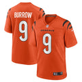 Cincinnati Bengals Joe Burrow Orange Alternate Game Jersey