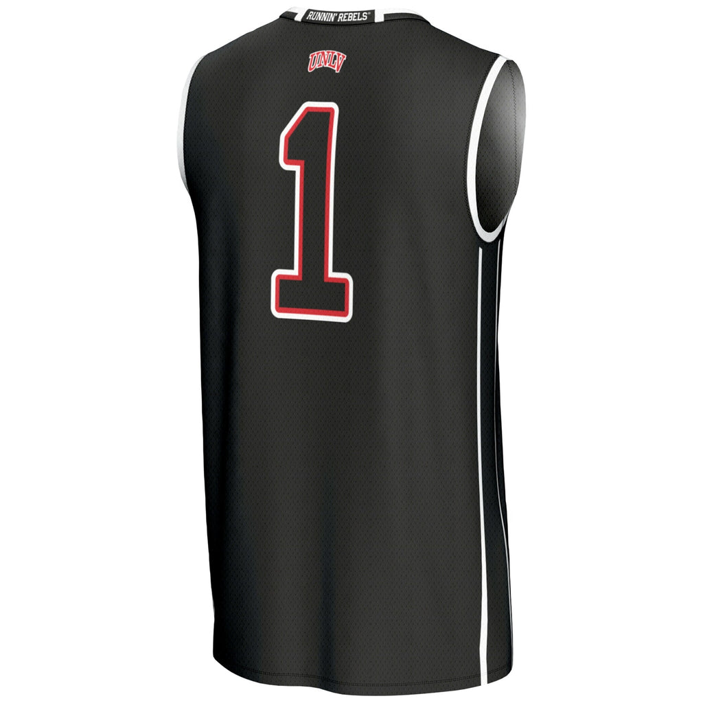 #1 UNLV Rebels Lightweight Basketball Jersey - Black