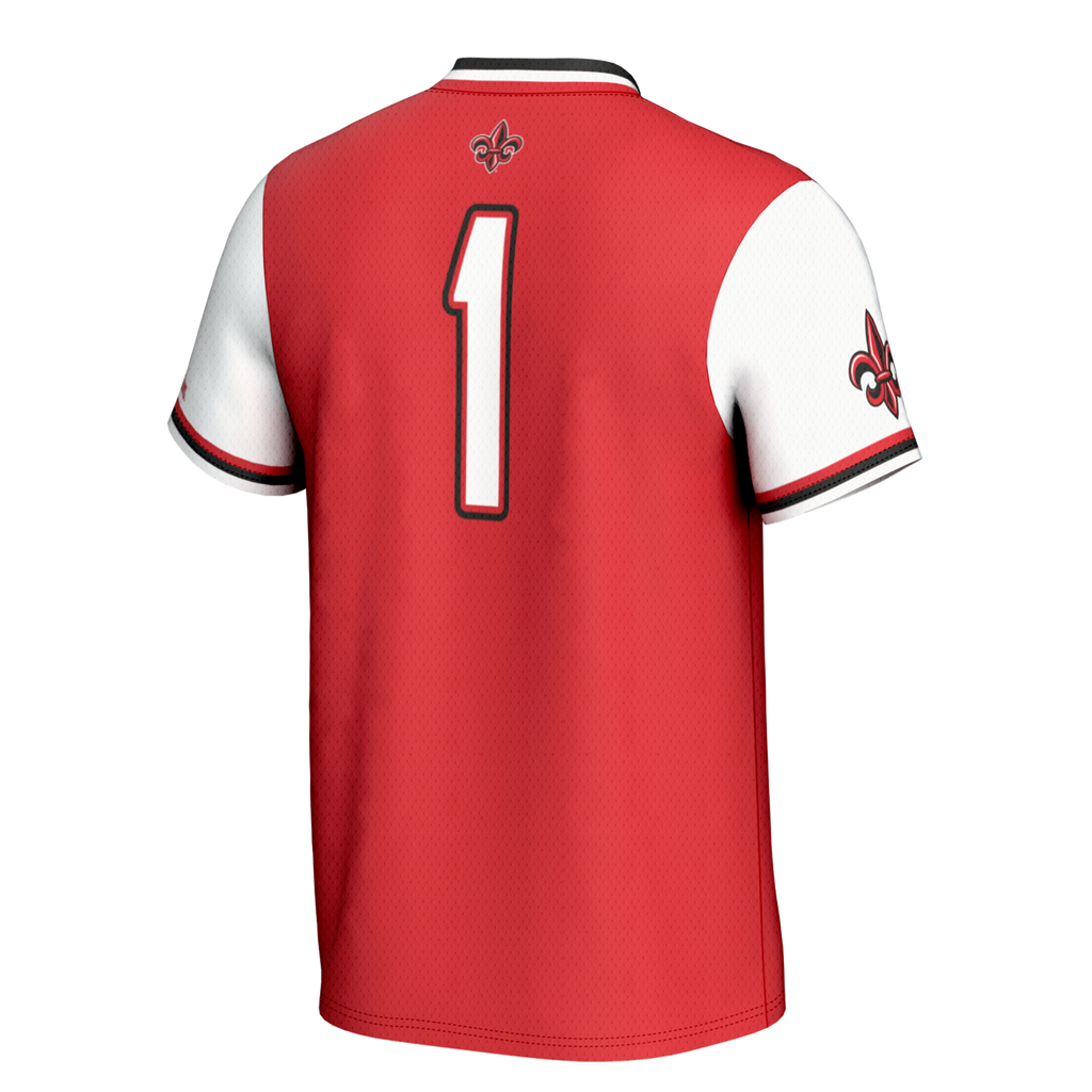 #1 Louisiana Ragin' Cajuns Lightweight Softball Jersey - Cardinal