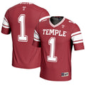 #1 Temple Owls Endzone Football Jersey - Cherry