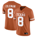 Cam Coleman Texas Longhorns Game Football Jersey - Texas Orange