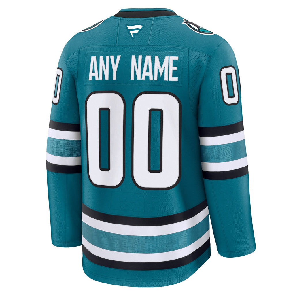 San Jose Sharks Teal Home Premium Custom Jersey
