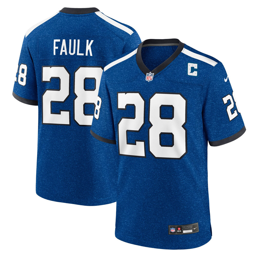 Indianapolis Colts Marshall Faulk Blue Retired Player Alternate Game Jersey