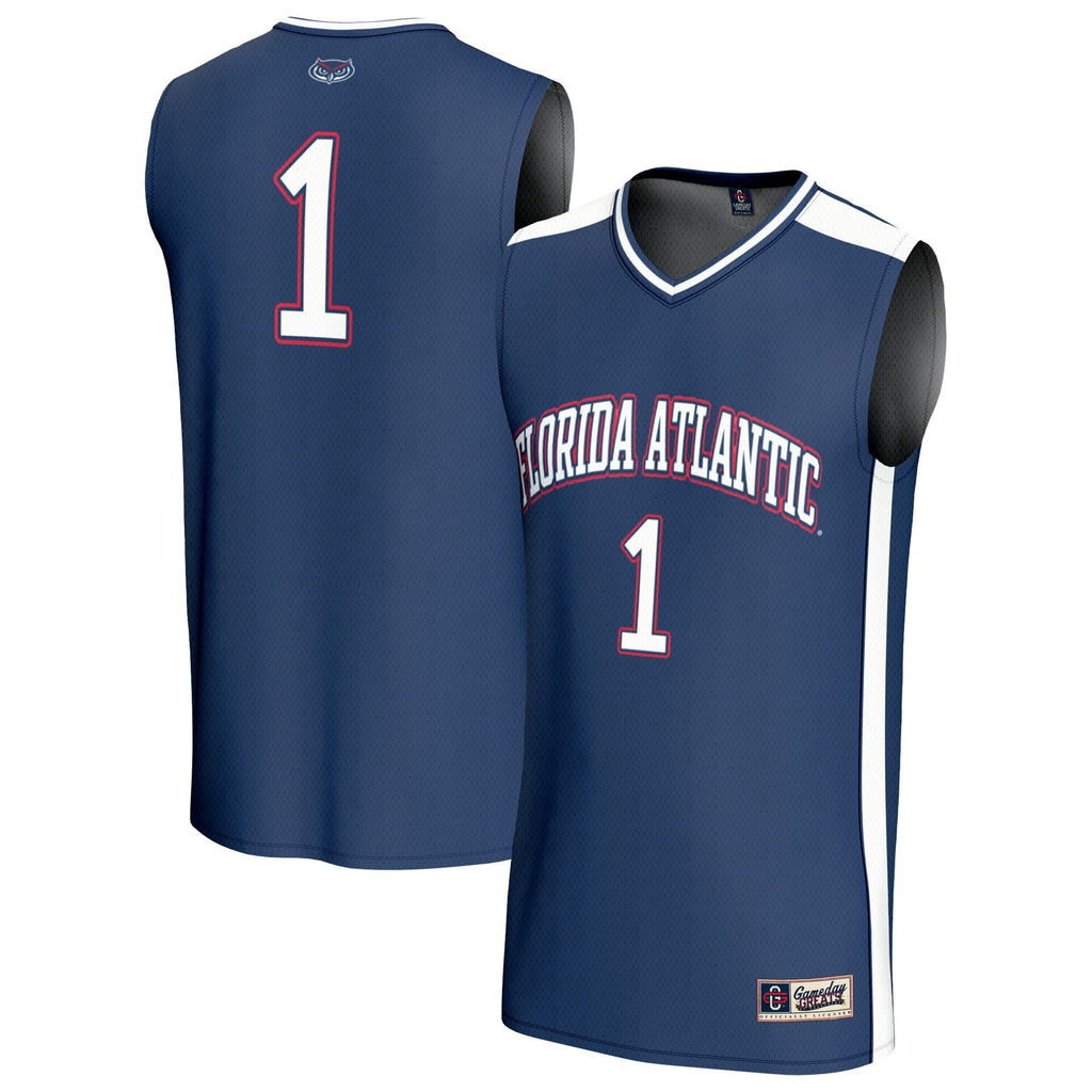 #1 Florida Atlantic Owls Lightweight Basketball Jersey - Navy