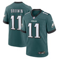 Philadelphia Eagles A.J. Brown Midnight Green Team Game Jersey