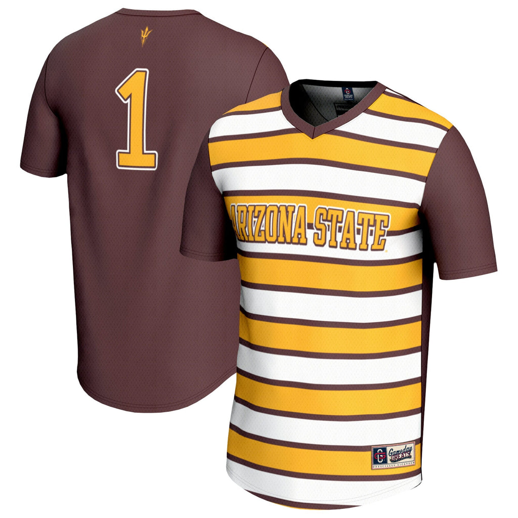 #1 Arizona State Sun Devils Lightweight Soccer Fashion Jersey - Maroon