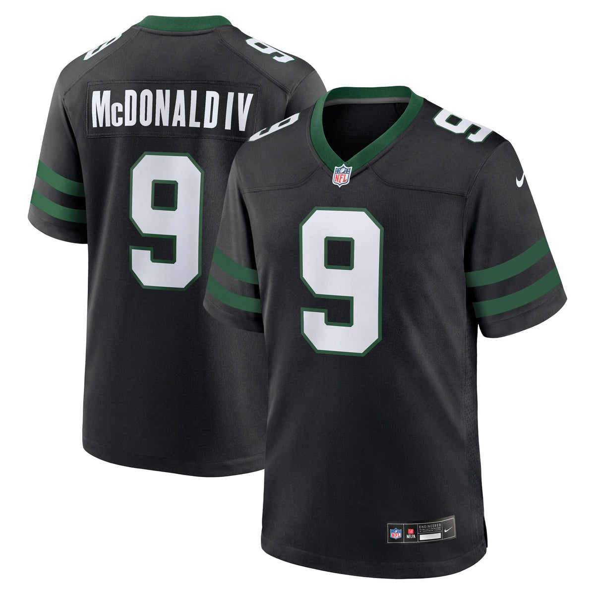 New York Jets Will McDonald IV Legacy Black Alternate Game Jersey