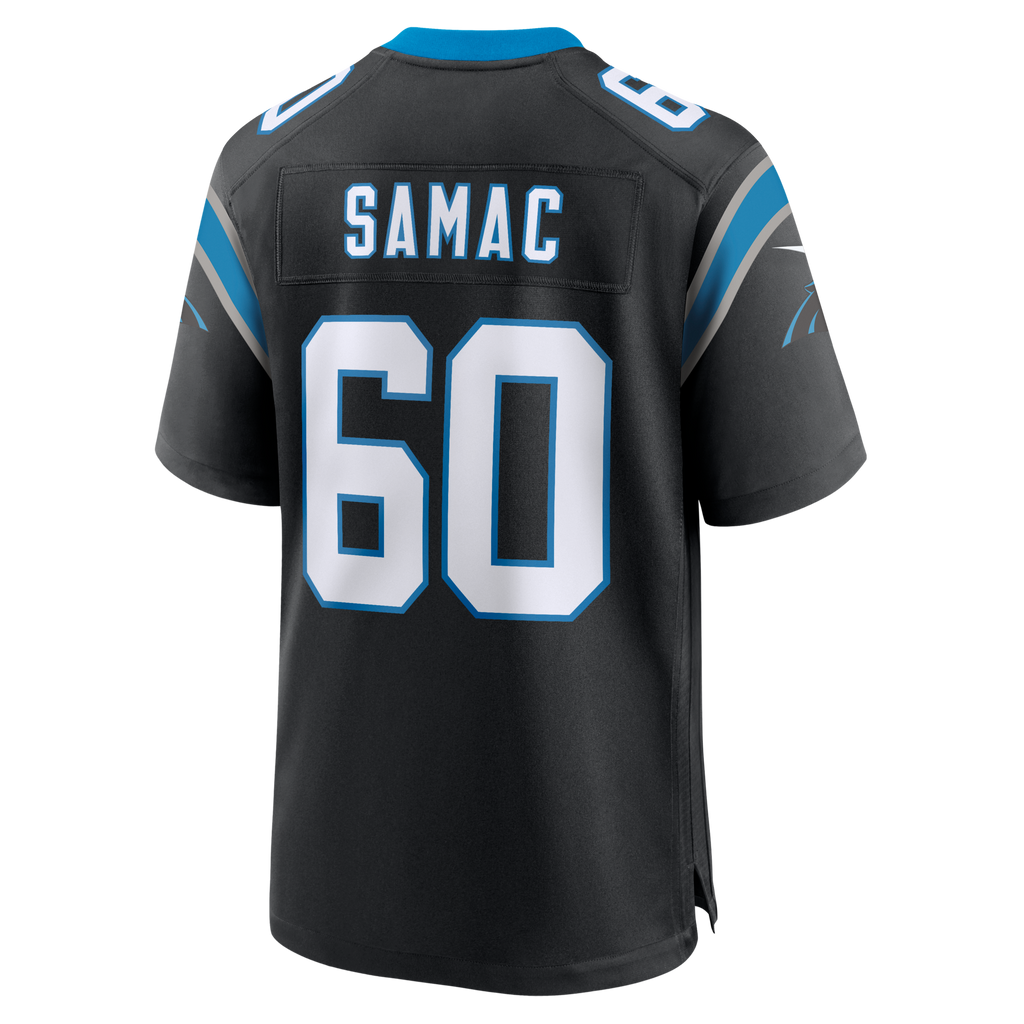 Carolina Panthers Nick Samac Black Team Game Jersey