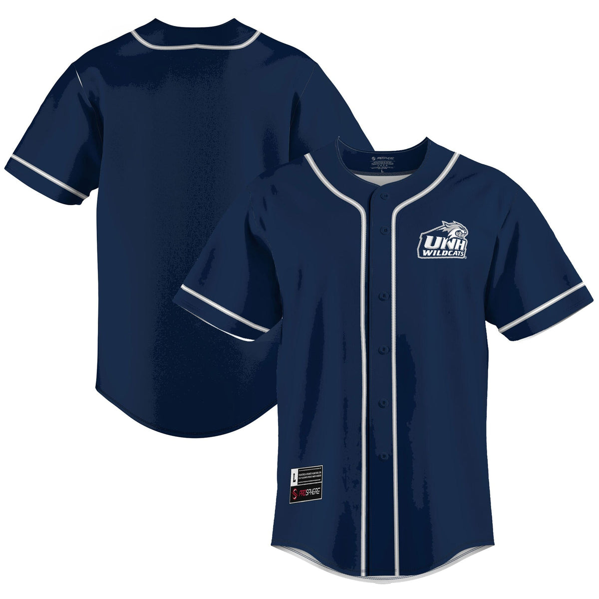 New Hampshire Wildcats Lightweight Baseball Jersey - Blue