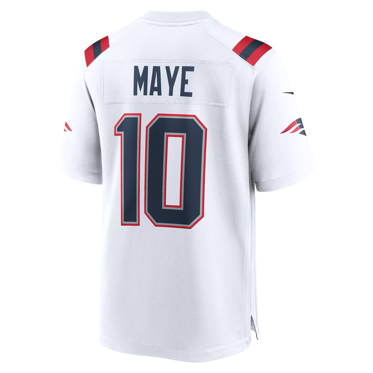 New England Patriots Drake Maye White Player Game Jersey