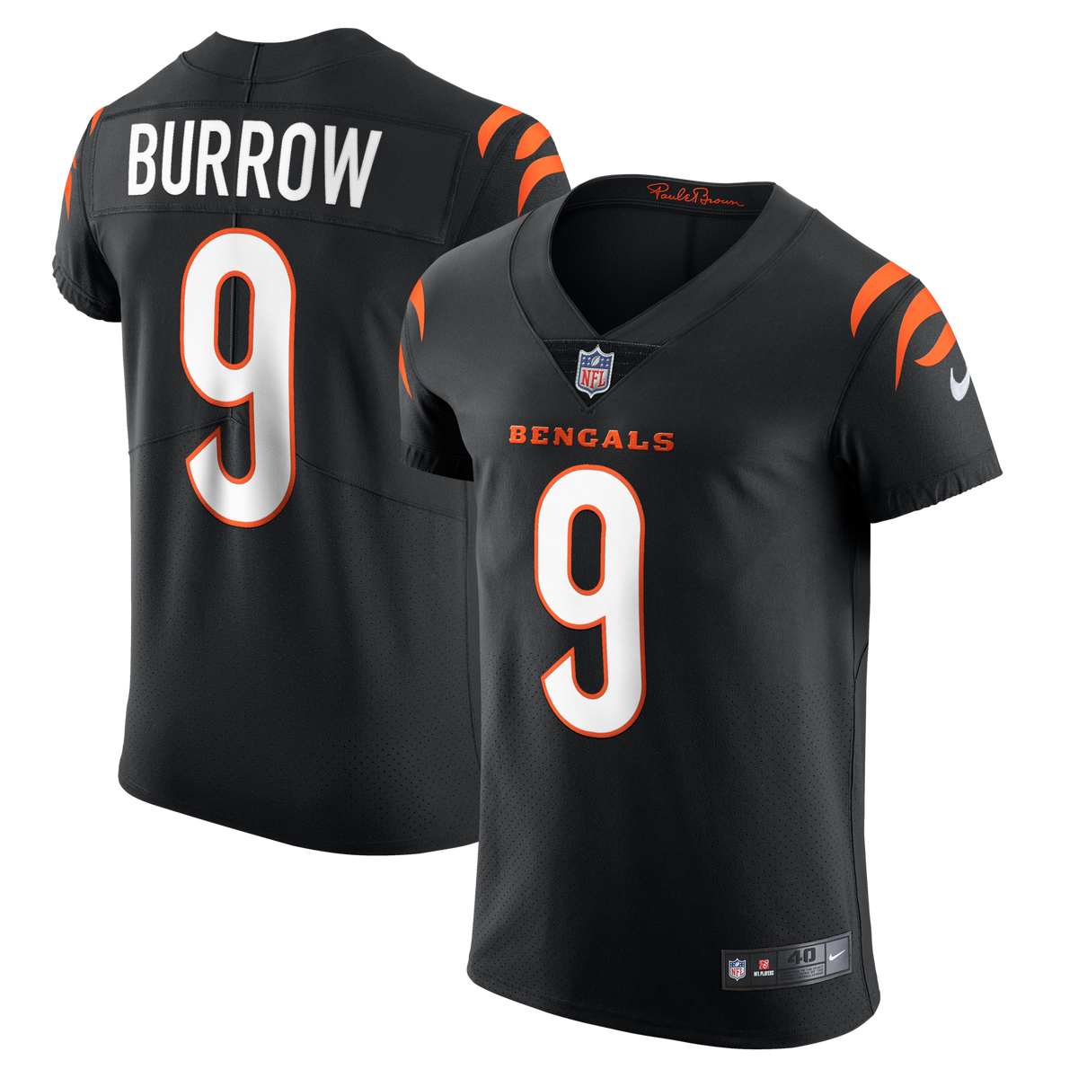 Cincinnati Bengals Joe Burrow Black Vapor Elite Jersey